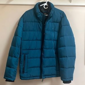 TEAL BLUE CALVIN KLEIN PUFFER JACKET SIZE XL